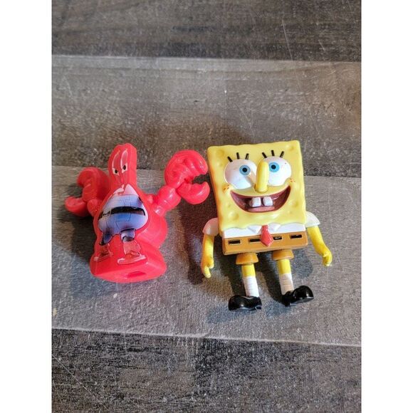 McDonald's Burger King SpongeBob Mr Krabs toy figure set Nickelodeon - Picture 1 of 7